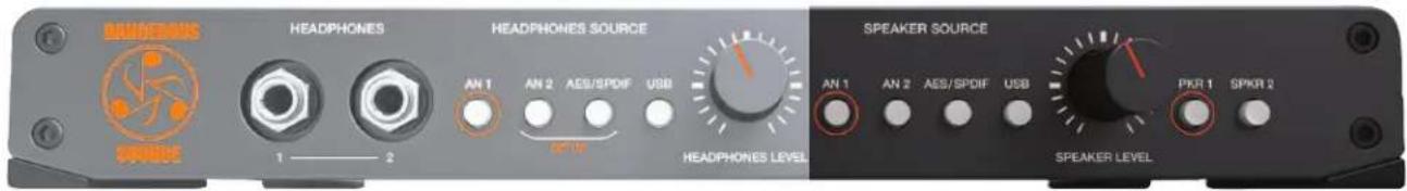 Dangerous Music Source - SPEAKER SOURCE SETUP (TOGGLE TO LATCH MODE) - 1