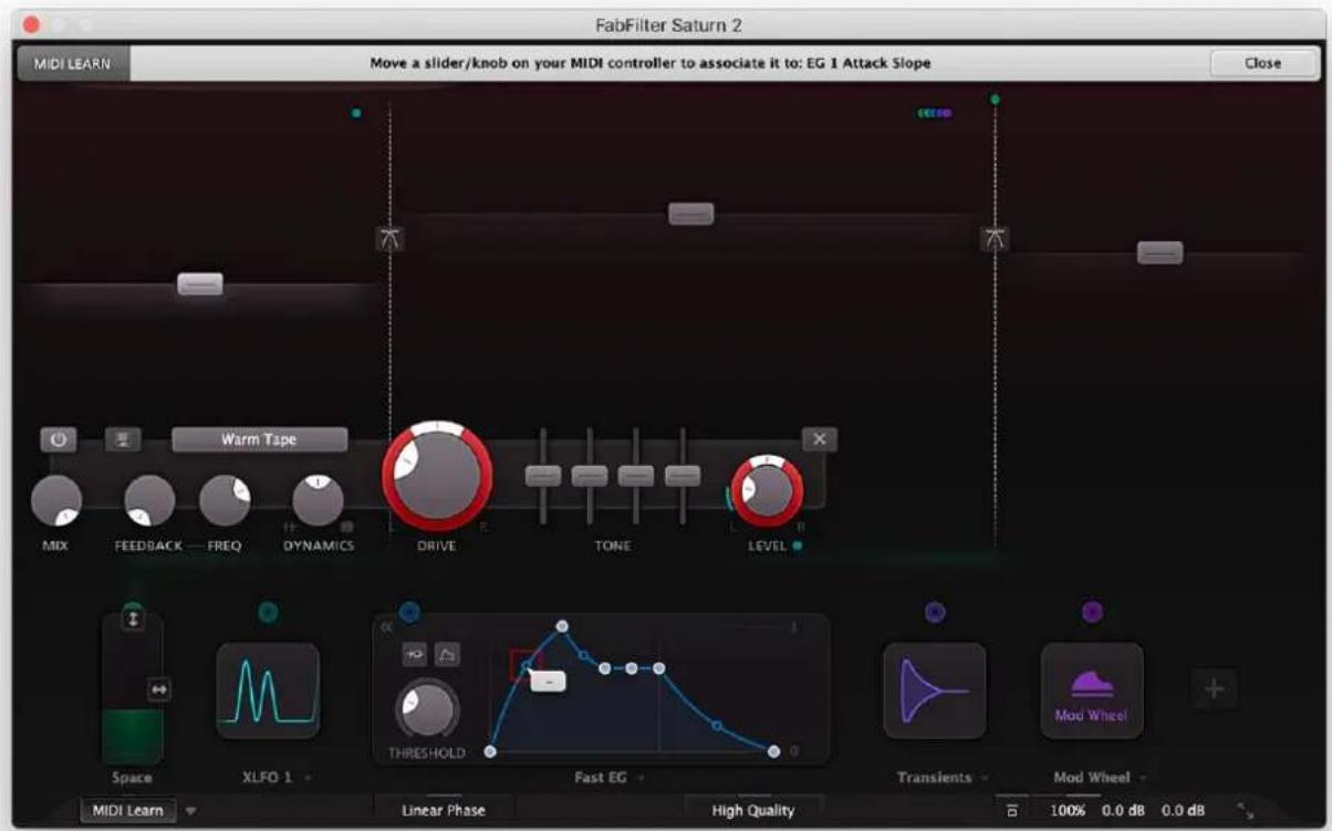FabFilter Saturn 2 - MIDI Learn - 1