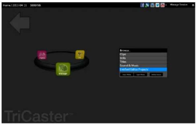 NEWTEK TriCaster 460 - SECTION 4.1 CREATING A SESSION - 1