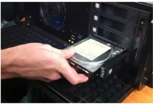 NEWTEK TriCaster 460 - A.1.8 INSERT/REMOVE A DRIVE FROM TRICASTER'S REMOVABLE DRIVE BAY - 1
