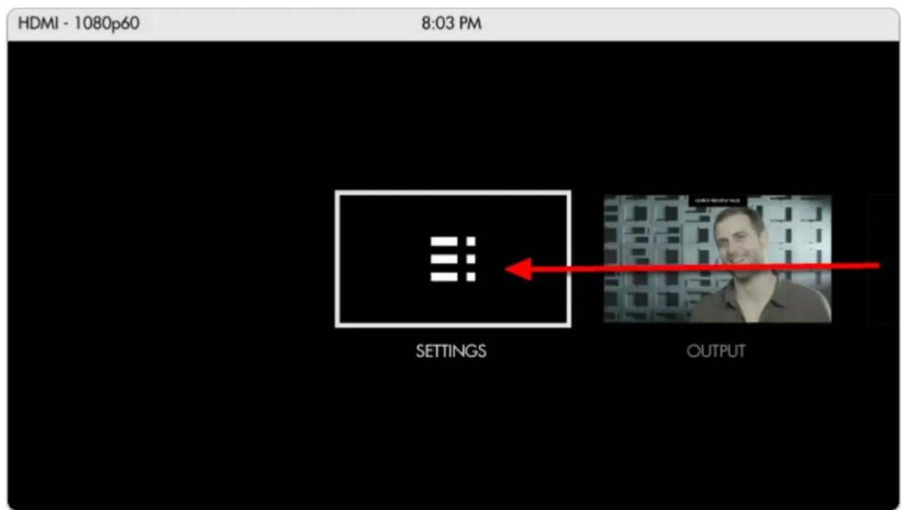 SmallHD 1303 HDR - Select an Input - 1