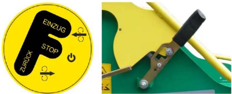 HS 150 V - Einschalten des hydraulischen Einzugs - 1