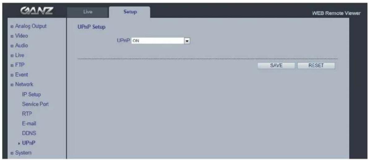 Ganz PixelPro ZN-B2MTP - Network > UPnP - 1