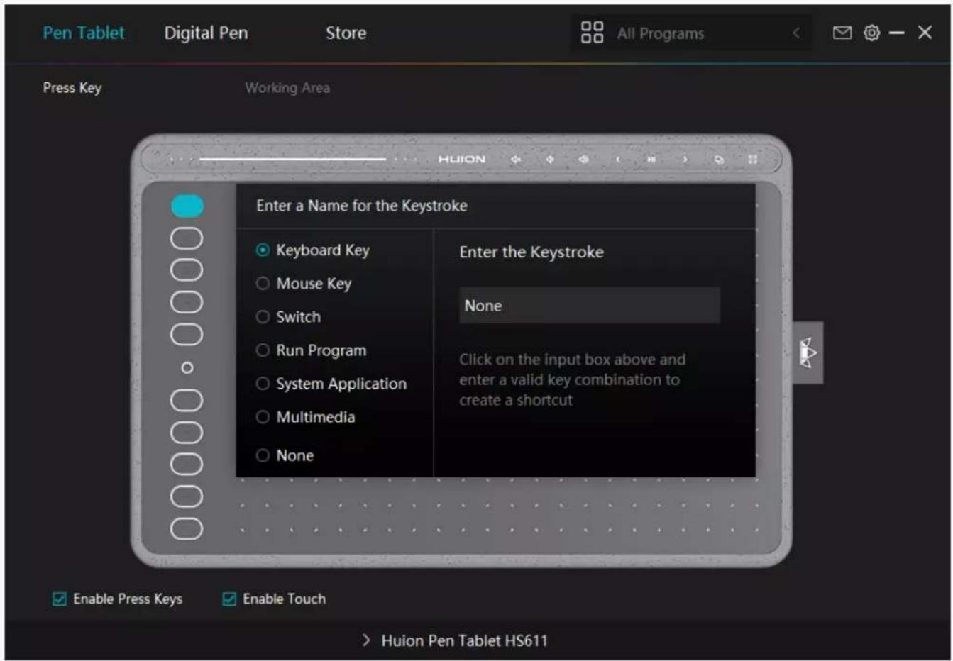 Huion Inspiroy HS611 - Press Key - 1