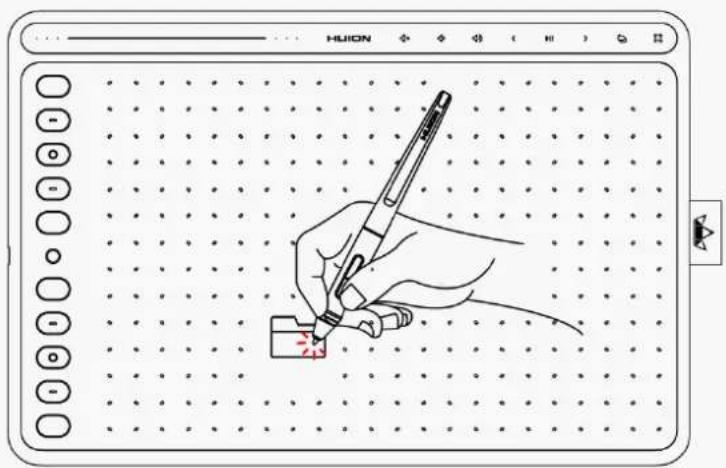 Huion Inspiroy HS611 - Position the cursor - 2