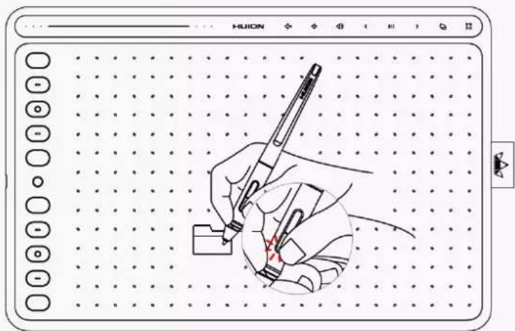 Huion Inspiroy HS611 - Use the side buttons - 1