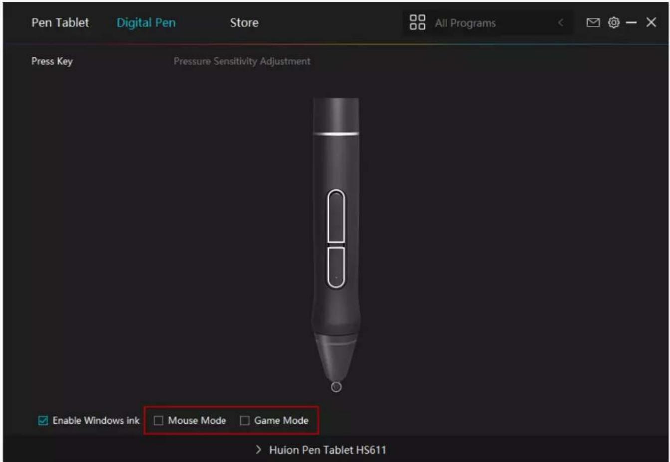 Huion Inspiroy HS611 - Mode Selection - 1