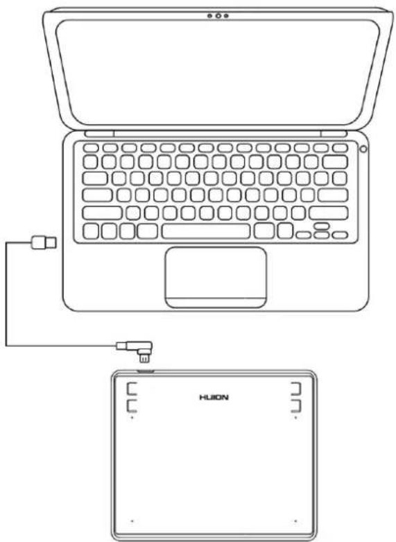 Huion Inspiroy HS64 - Connecting to Computer - 1