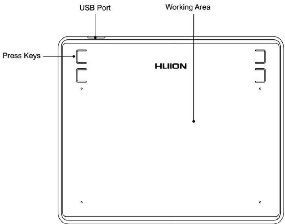 Huion Inspiroy HS64 - Graphics Tablet - 1