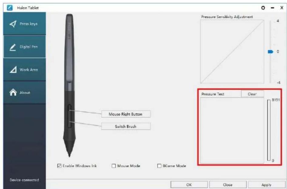 Huion Inspiroy HS64 - Pen Pressure Testing - 1
