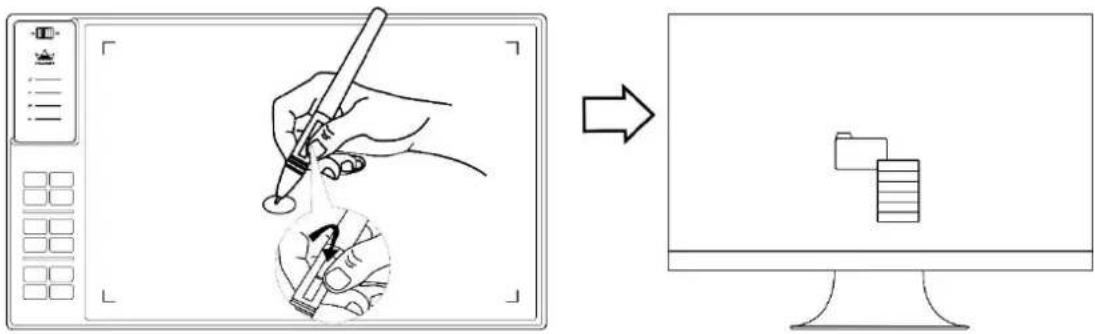 Huion Inspiroy WH1409 V2 - Use the side buttons - 1