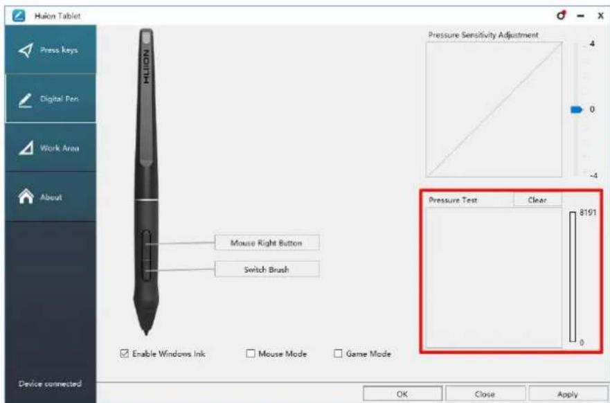 Huion Inspiroy WH1409 V2 - Pen Pressure Testing - 1