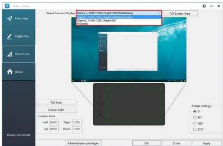 Huion Inspiroy Ink H320M - Using Multiple Monitors - 1