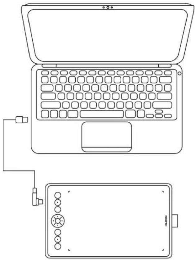 Huion Inspiroy Ink H320M - Connecting to Computer - 1