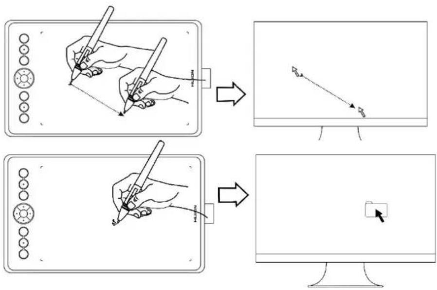 Huion Inspiroy Ink H320M - Position the cursor - 1