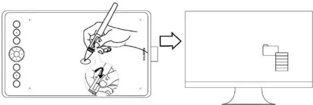 Huion Inspiroy Ink H320M - Use the side buttons - 1