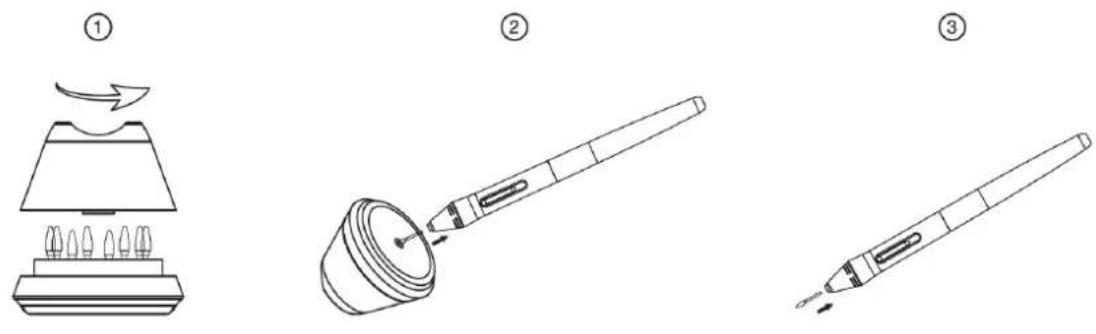 Huion Inspiroy H950P - Pen Nib Replacement - 1