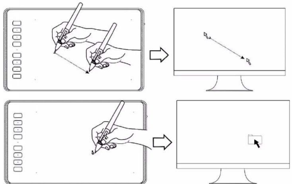 Huion Inspiroy H950P - Position the cursor - 1