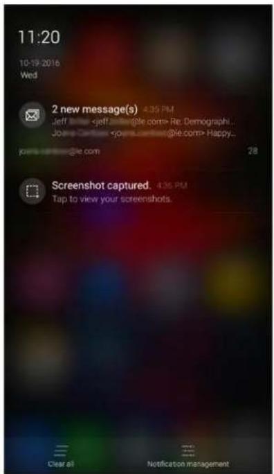LeEco Le S3 - Pull down home screen: - 1