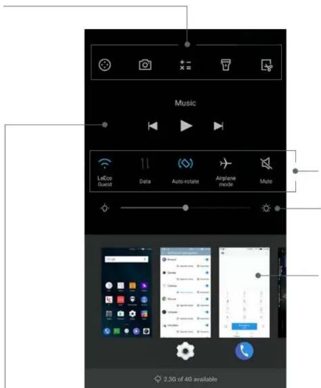 LeEco Le Pro 3 - Quick tools: - 1