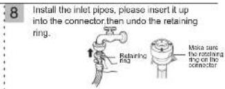 Skyworth F701202ND - The connection of inlet pipes and taps - 7
