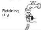 Skyworth F701202ND - The connection of inlet pipes and taps - 6