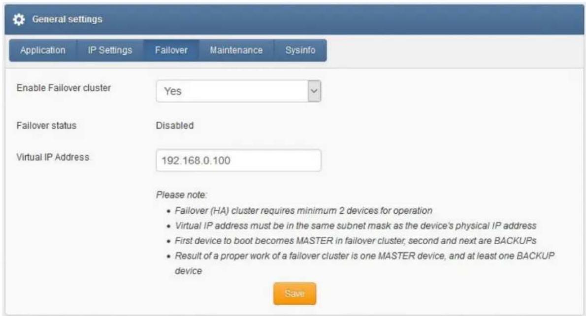 SMSEagle NXS-9750 3G - HOW TO CONFIGURE FAILOVER (HA-CLUSTER): - 1