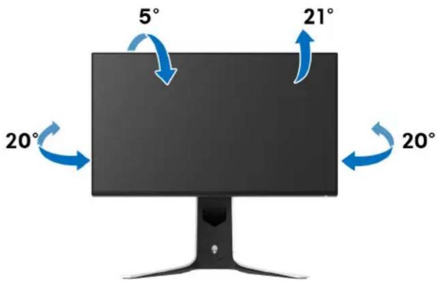 ALIENWARE AW2721D - Kipp- und Schwenkeinstellung - 1
