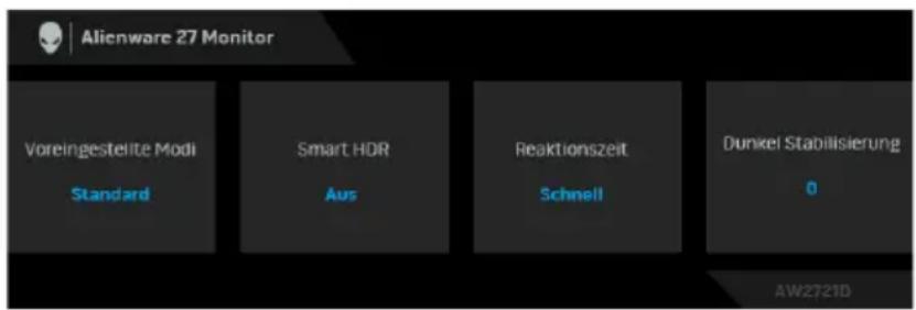 ALIENWARE AW2721D - Hintere Bedienfeldtasten verwenden - 4