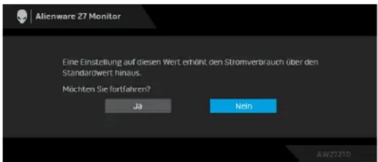 ALIENWARE AW2721D - OSD-Warnmeldung - 1