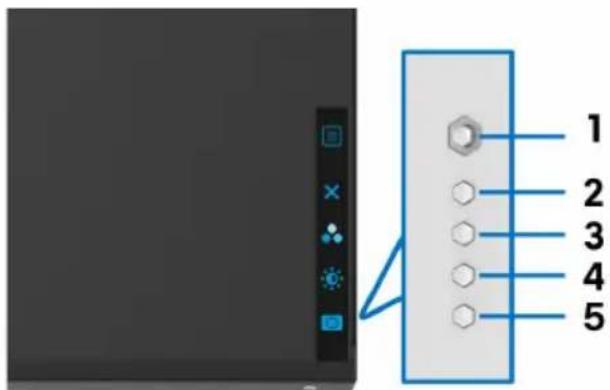 ALIENWARE AW3821DW - Hintere Bedienfeldtasten verwenden - 1