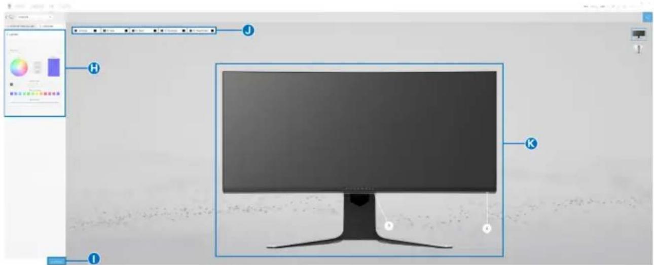 ALIENWARE AW3821DW - Nr. Funktionen Beschreibungen - 1
