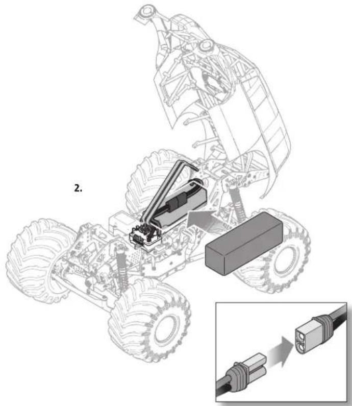 Losi LMT - INSTALLING THE BATTERY - 2