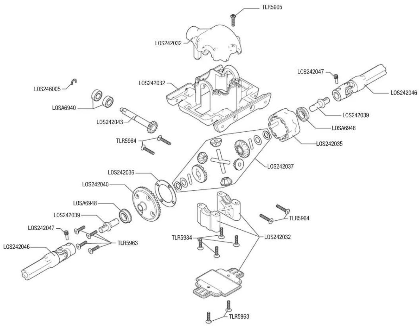 Losi LMT - CENTER DIFFERENTIAL - 2