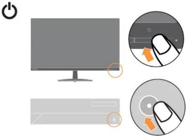 LENOVO L28u-30 - Monitor anschließen und einschalten - 8