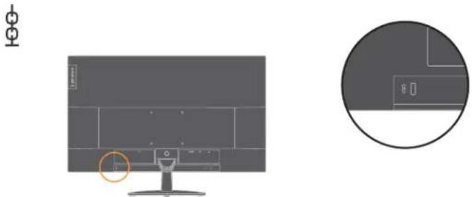 LENOVO L28u-30 - Kabelschloss-Öffnung - 1