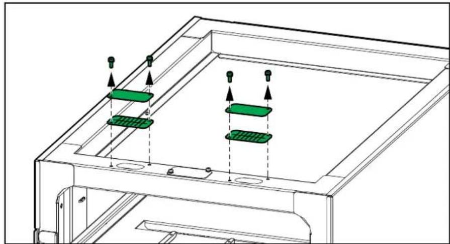APC GVSMODBC9 - Vorbereiten des modularen Batterieschranks 1 für Signalkabel - 1