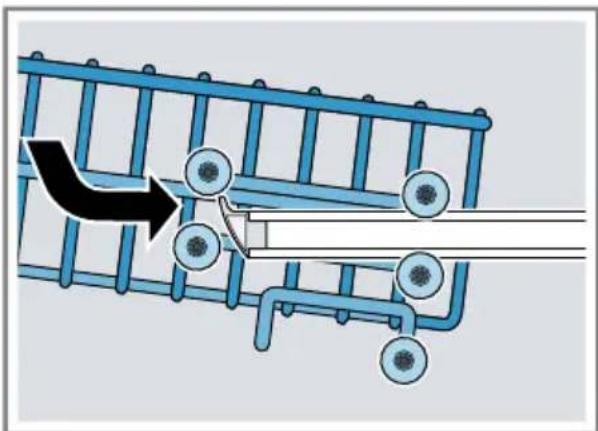 SIEMENS SR61HX08KH - Oberen Geschirrkorb mit Rollenpaaren einstellen - 2