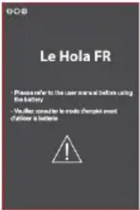 LOGICOM Le Hola FR - Installing the battery: - 1