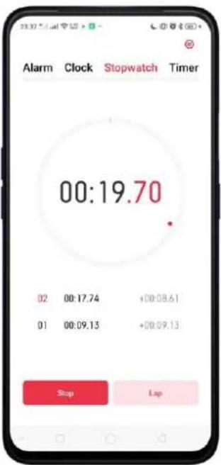 Realme C2 - Use the Stopwatch - 2