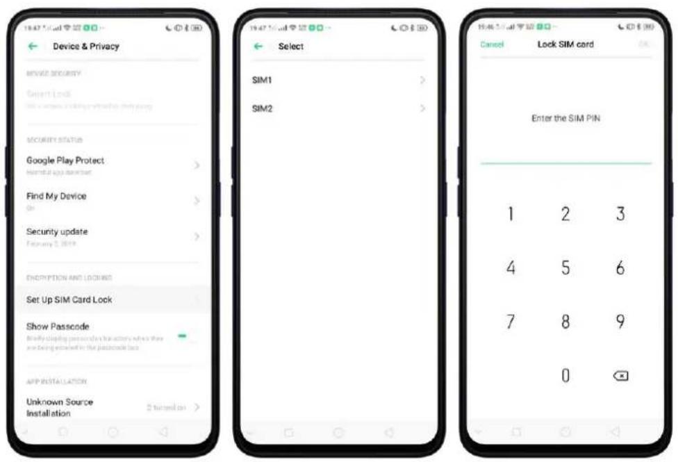 Realme C2 - Set up a SIM card lock - 1