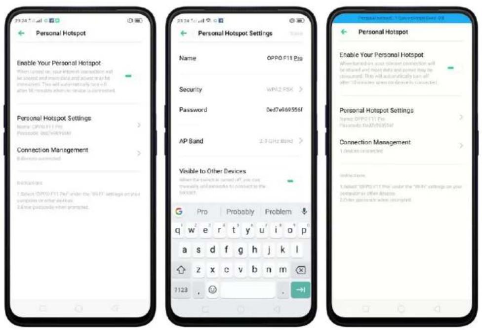 Realme C2 - Turn your phone into a personal hotspot. - 1