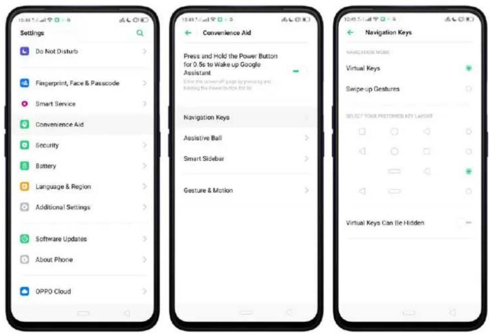 Realme C2 - Menu, Home, and Return Buttons - 1