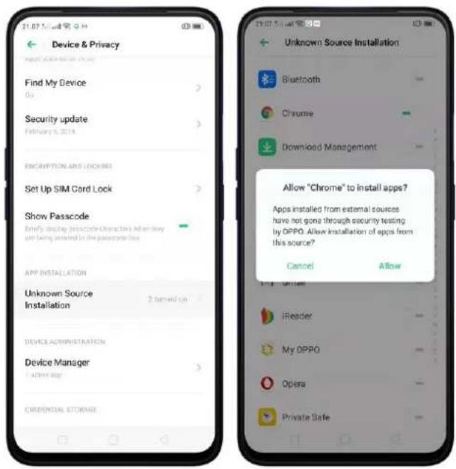 Realme C2 - Allow and install apps from unknown sources - 1