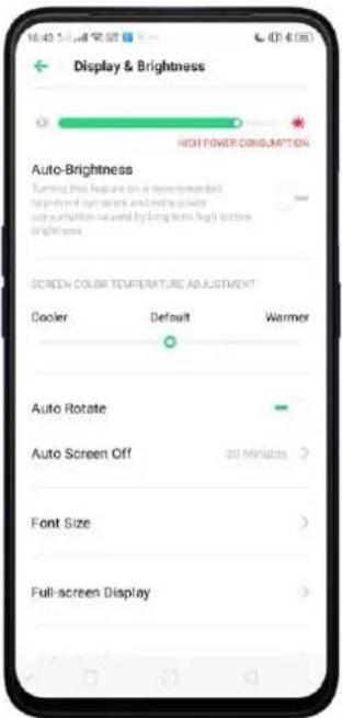 Realme C2 - Adjust the Screen Brightness and Color Temperature - 2