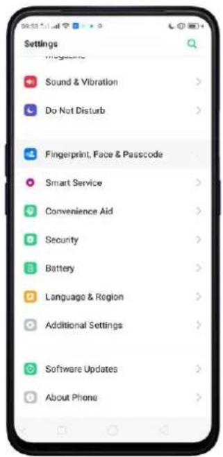 Realme C2 - Enroll a face - 1