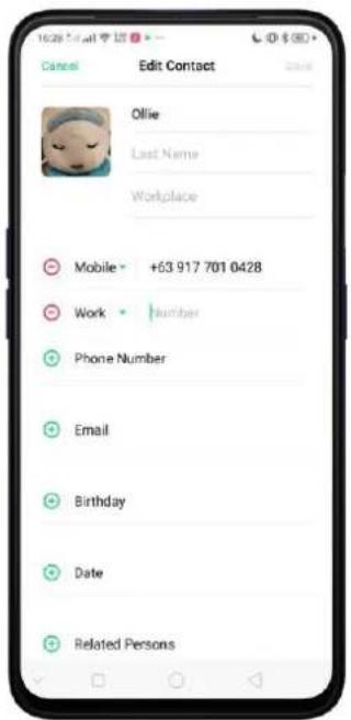Realme C2 - Edit and Delete a Contact - 3