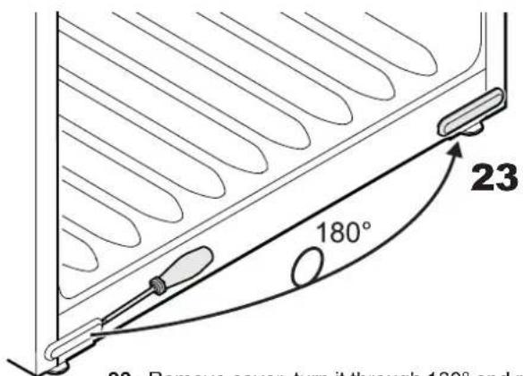 23 180° 23. Remove cover turn it through 180° and r