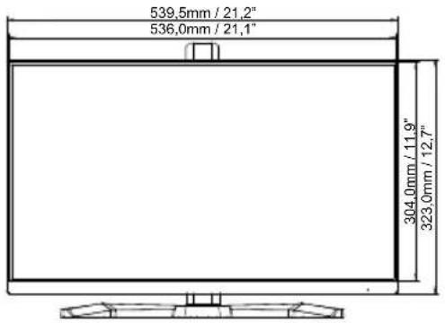 IIYAMA G-Master Red Eagle G2470HSU - ABMESSUNGEN : G-MASTER GB2470HSU - 1