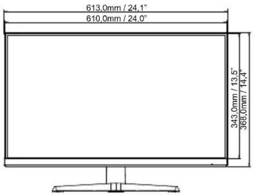 IIYAMA G-Master Red Eagle G2470HSU - ABMESSUNGEN : G-MASTER G2770HSU / G2770HS - 1